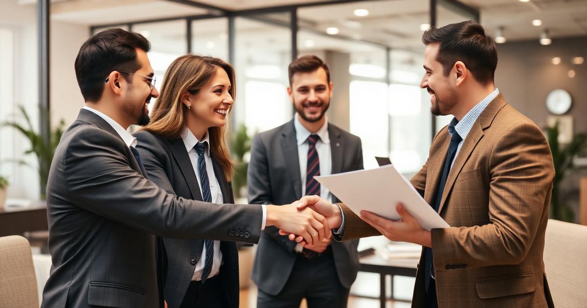 Financial planner meeting with high-value clients for lead generation