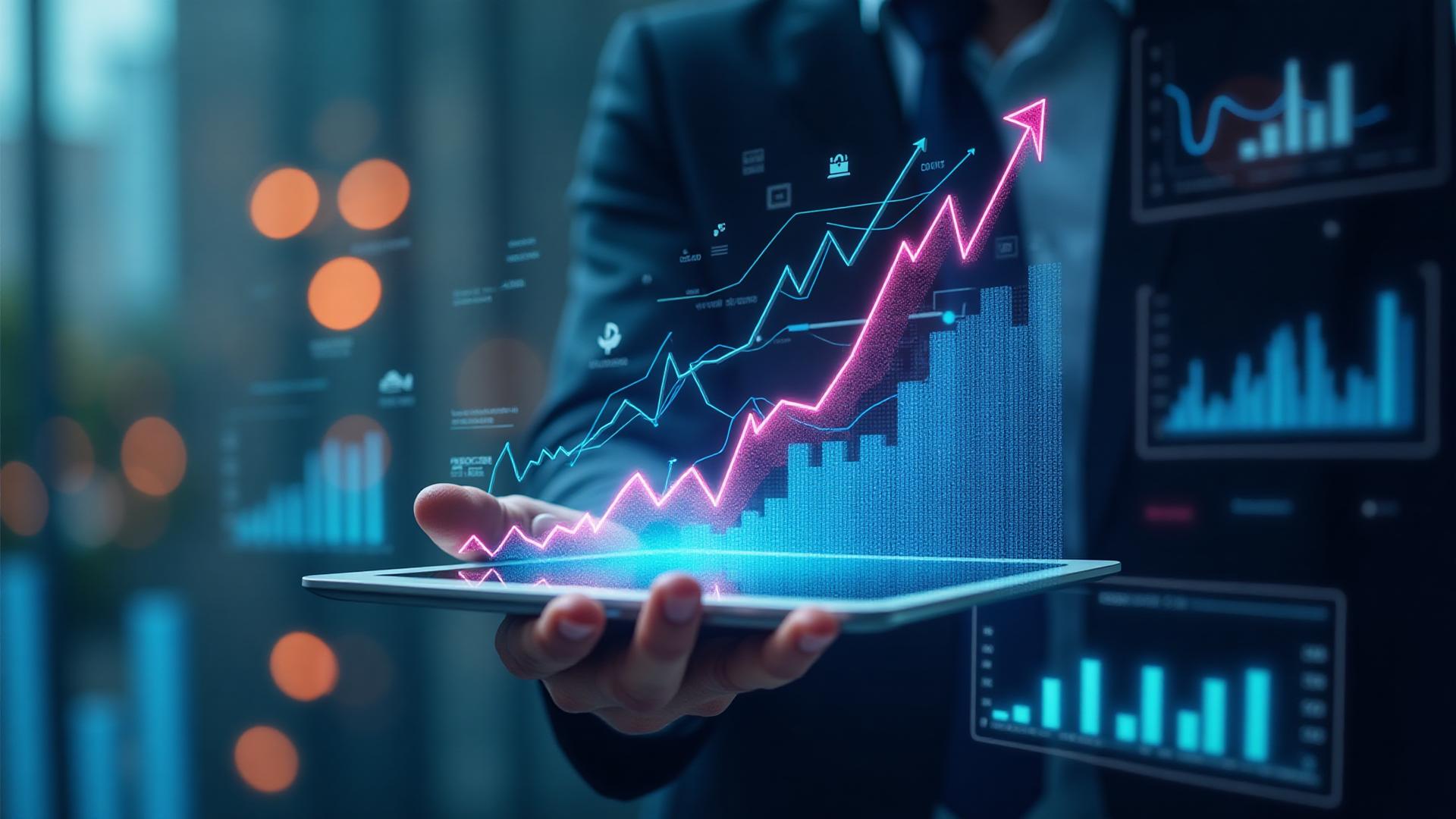 Growth marketing dashboard showing conversion metrics and analytics