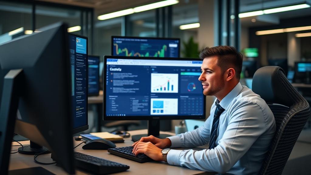 Loan broker generating leads through digital marketing with analytics dashboard